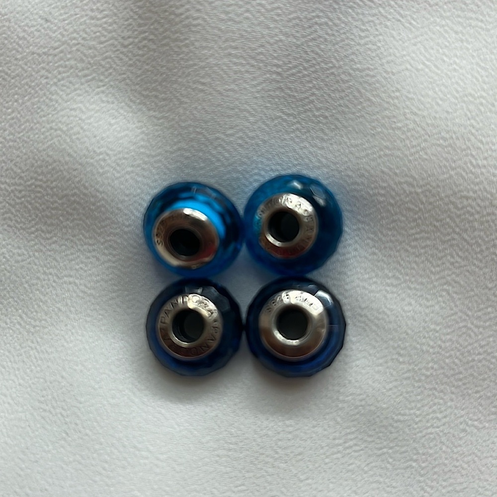 Pandora Murano blue charms